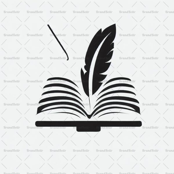 Offenes Buch und Feder